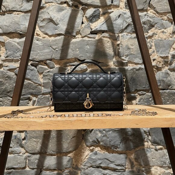 Dior My Dior Black Lambskin Cannage Mini Bag - Picture 2 of 16